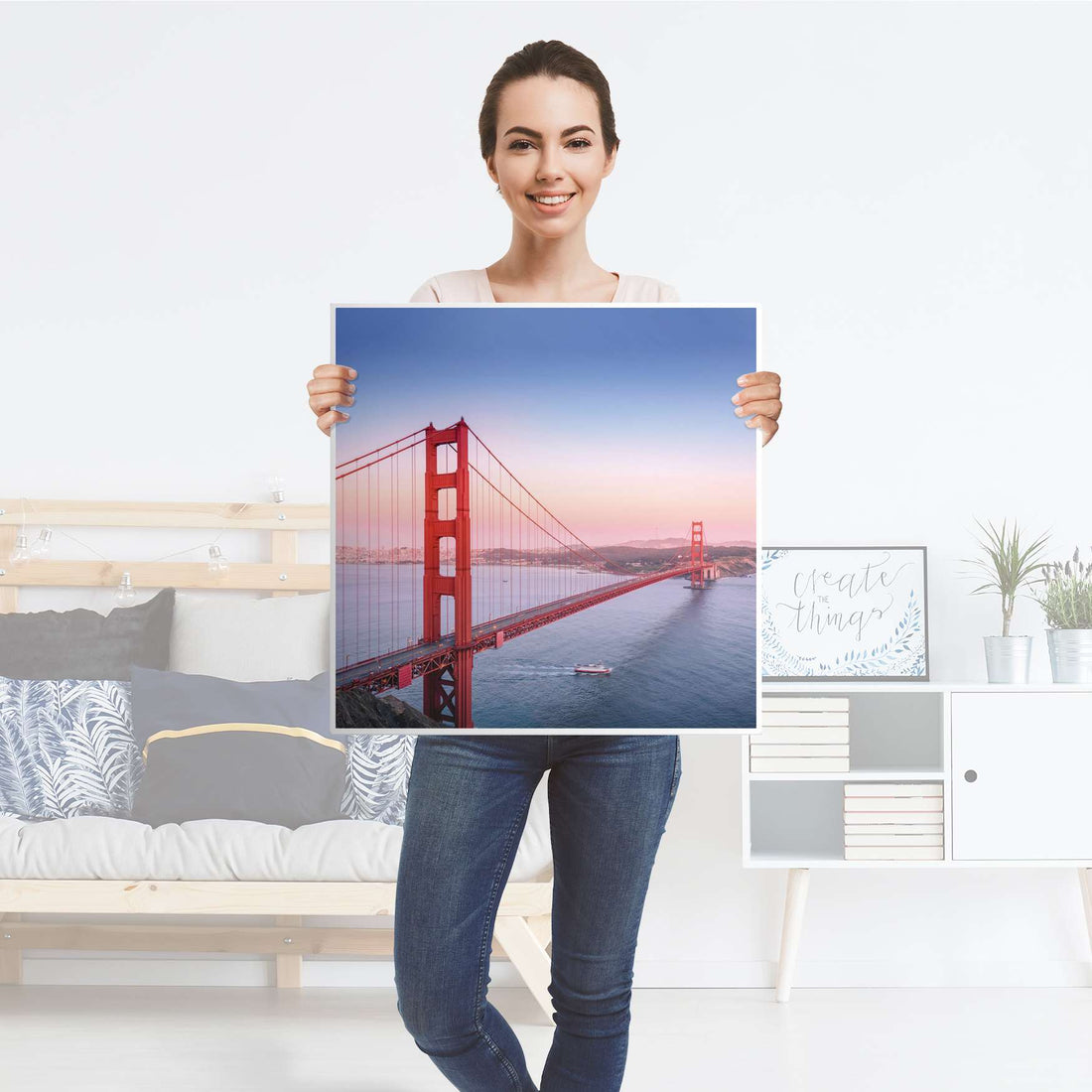 Möbelfolie Golden Gate - IKEA Lack Tisch 55x55 cm - Folie