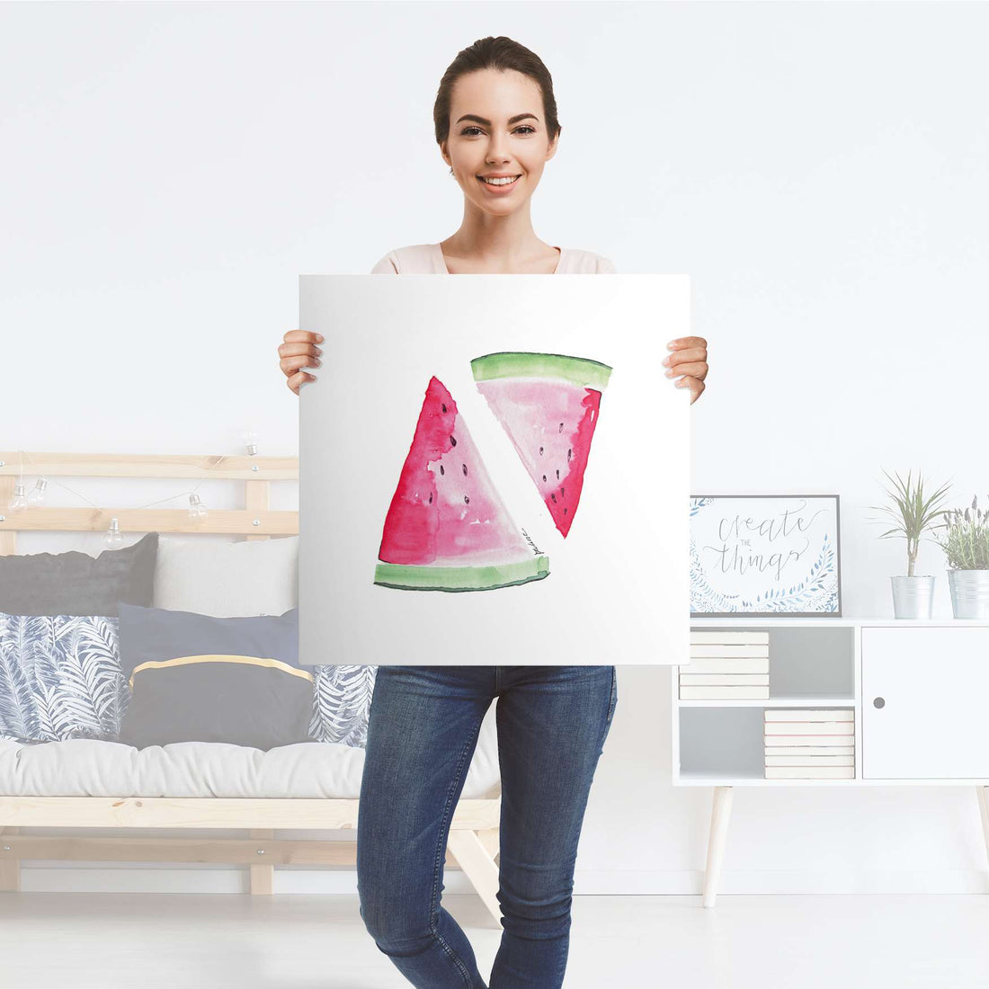 Möbelfolie Melone - IKEA Lack Tisch 55x55 cm - Folie