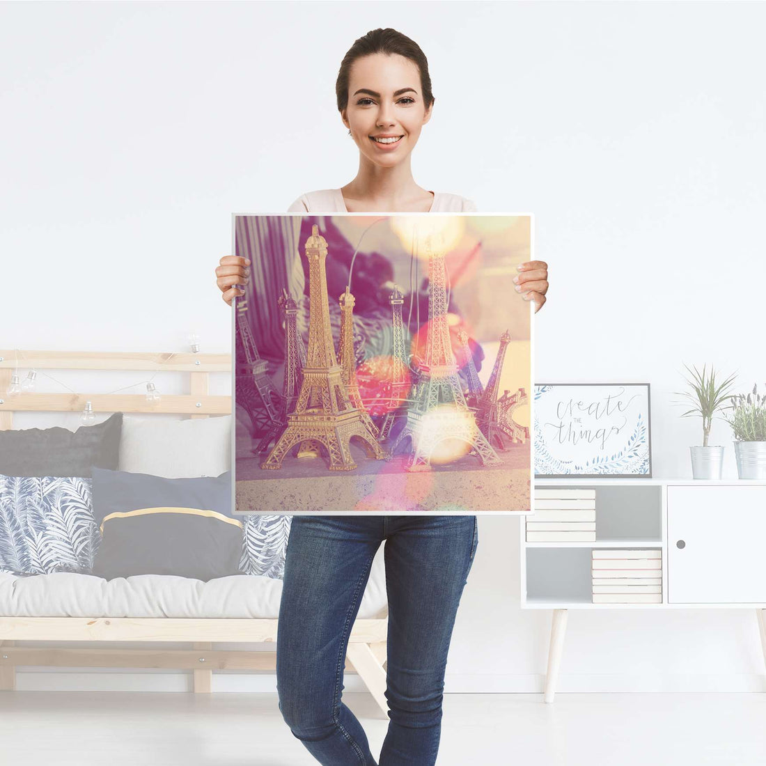 Möbelfolie Paris - IKEA Lack Tisch 55x55 cm - Folie