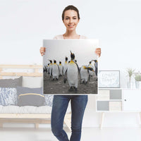 Möbelfolie Penguin Family - IKEA Lack Tisch 55x55 cm - Folie