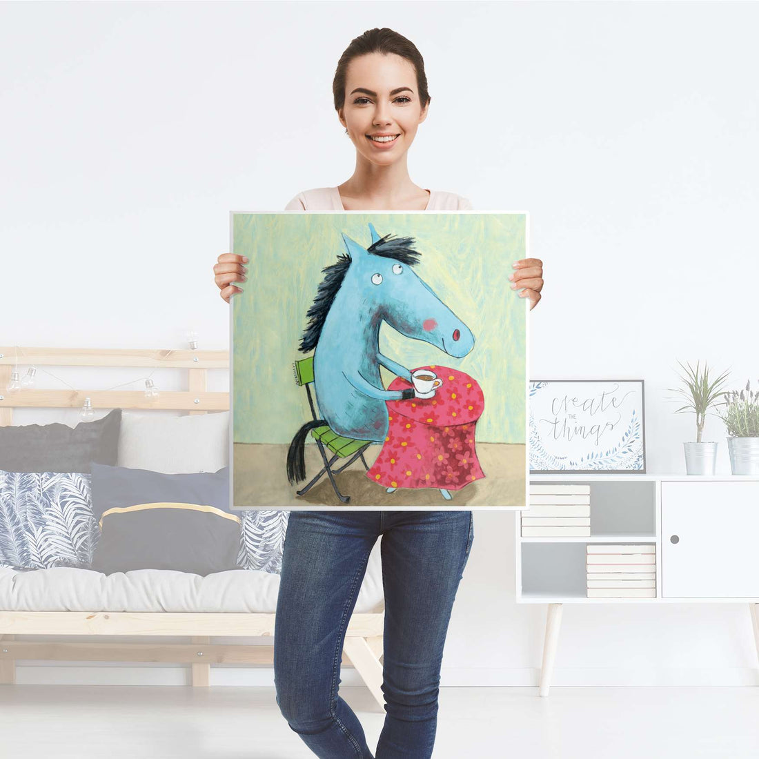 Möbelfolie Pferd - IKEA Lack Tisch 55x55 cm - Folie