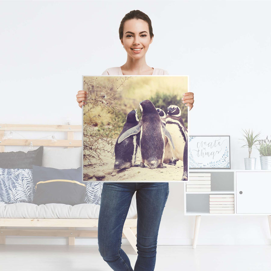 Möbelfolie Pingu Friendship - IKEA Lack Tisch 55x55 cm - Folie
