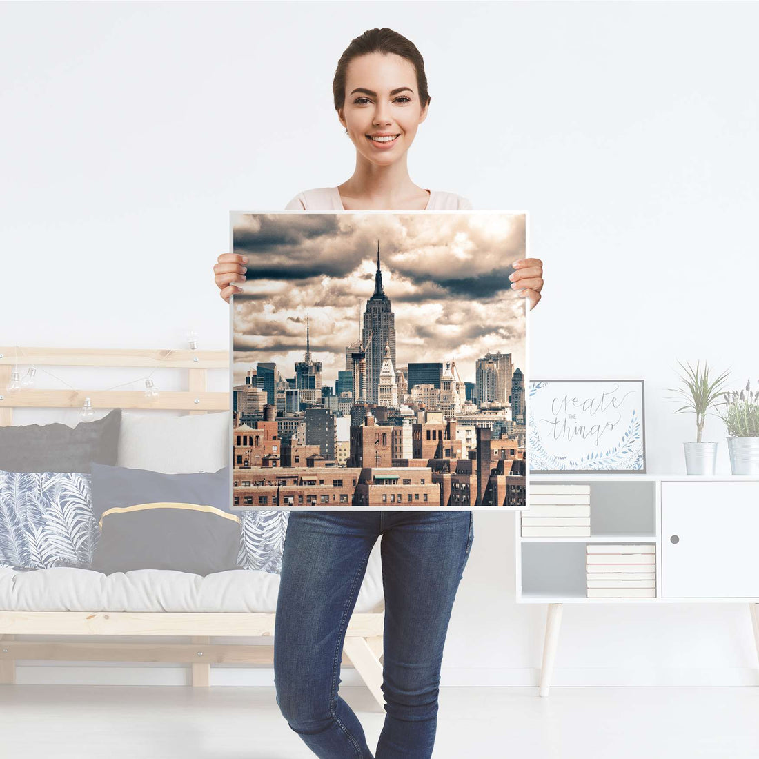 Möbelfolie Skyline NYC - IKEA Lack Tisch 55x55 cm - Folie