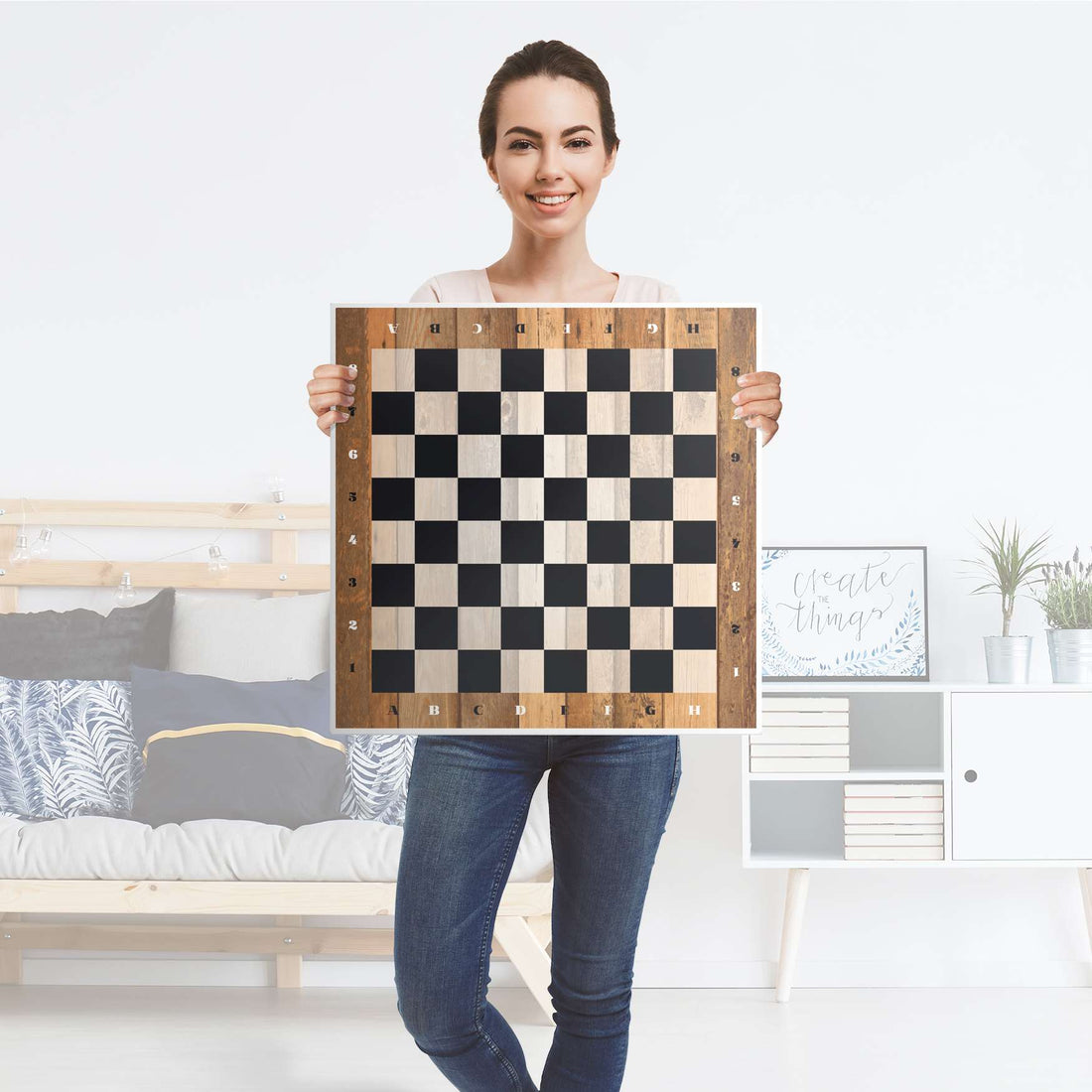Möbelfolie Spieltisch Schach - IKEA Lack Tisch 55x55 cm - Folie