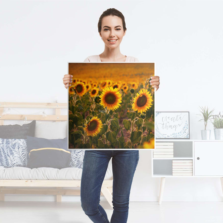 Möbelfolie Sunflowers - IKEA Lack Tisch 55x55 cm - Folie