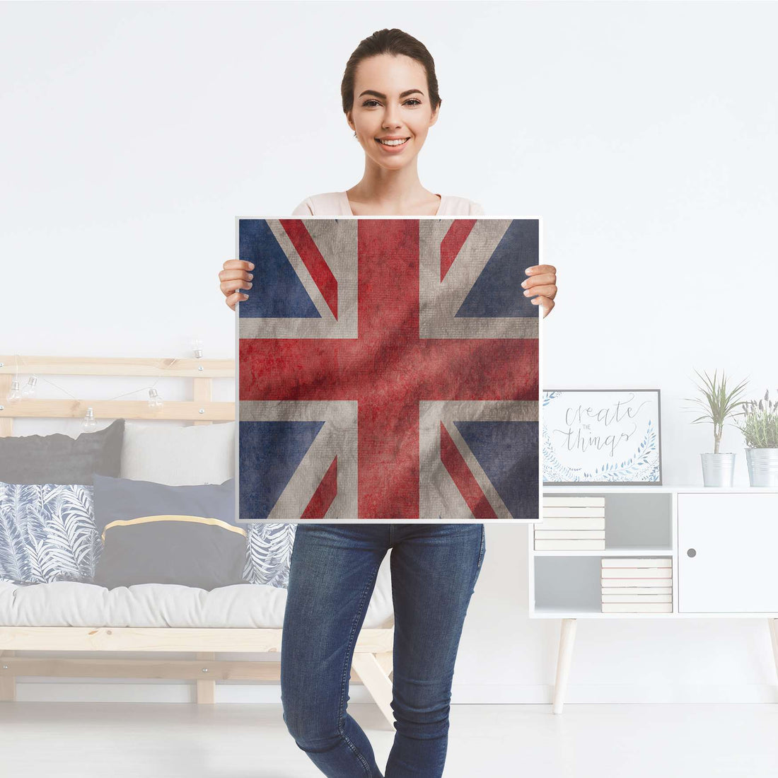 Möbelfolie Union Jack - IKEA Lack Tisch 55x55 cm - Folie