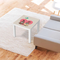 Möbelfolie Cats Heart - IKEA Lack Tisch 55x55 cm - Kinderzimmer