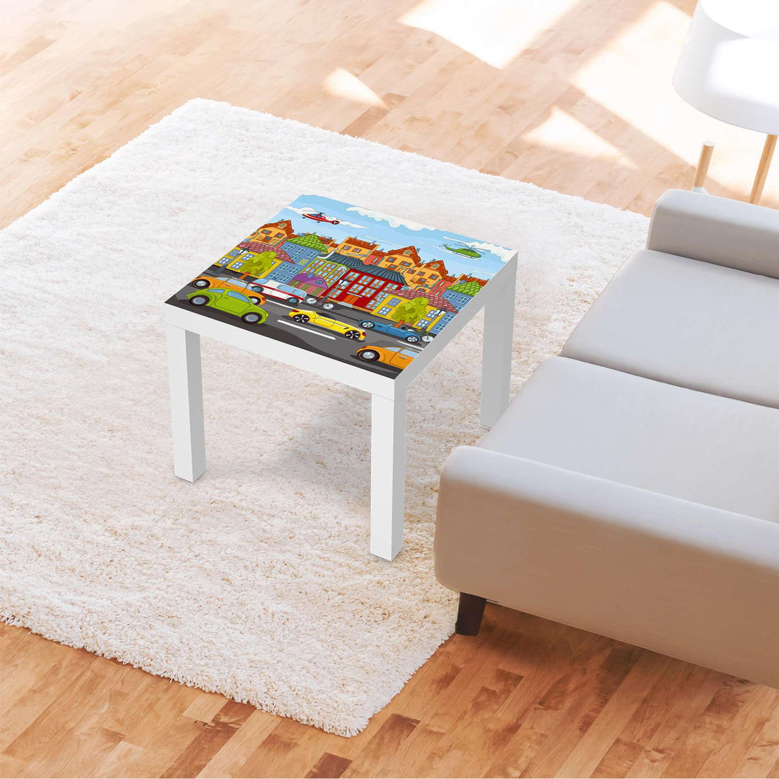 Möbelfolie City Life - IKEA Lack Tisch 55x55 cm - Kinderzimmer