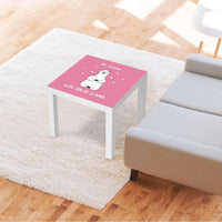 Möbelfolie Dalai Llama - IKEA Lack Tisch 55x55 cm - Kinderzimmer