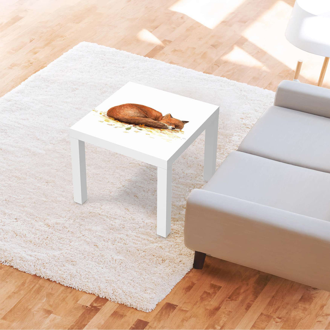 Möbelfolie Fuchs - IKEA Lack Tisch 55x55 cm - Kinderzimmer