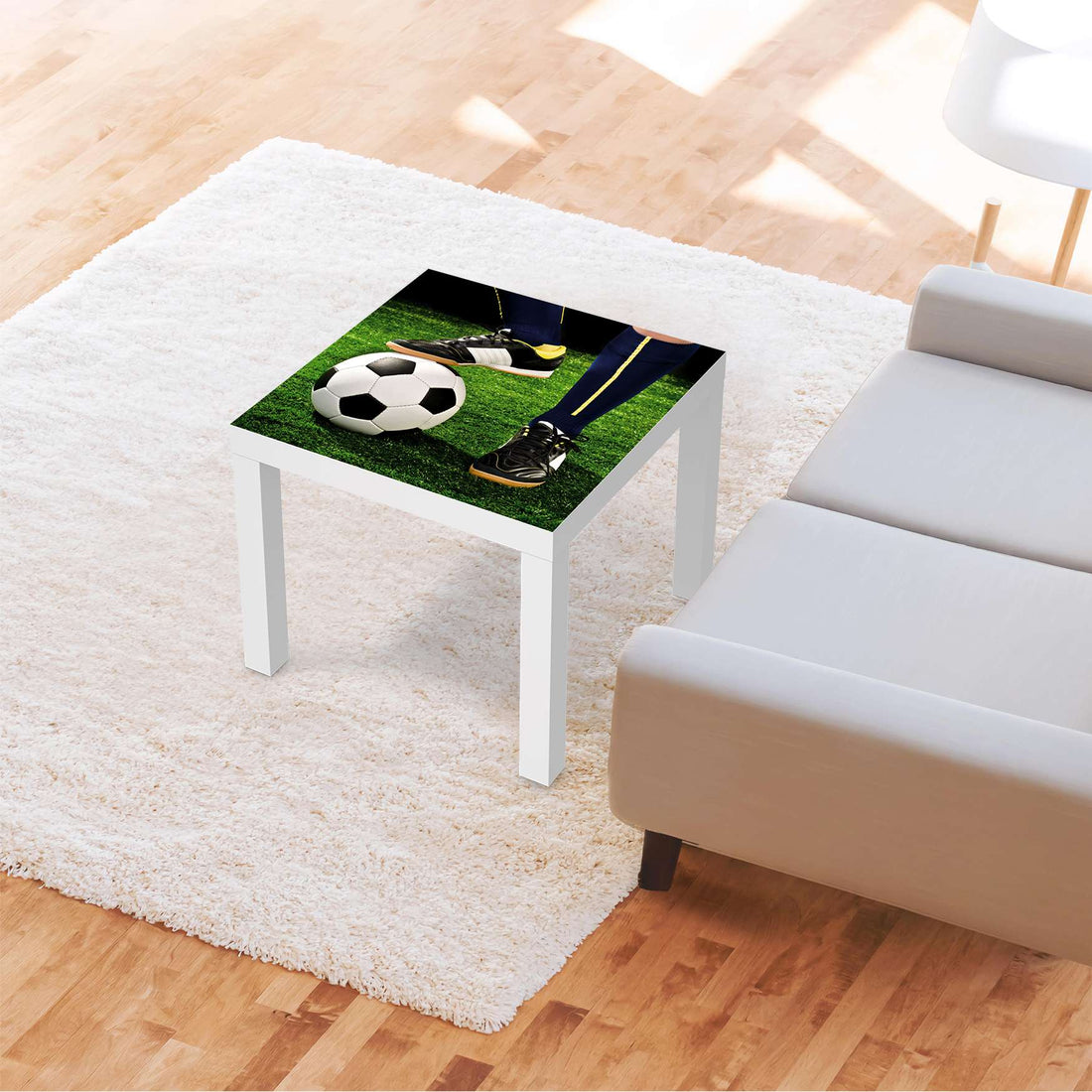 Möbelfolie Fussballstar - IKEA Lack Tisch 55x55 cm - Kinderzimmer