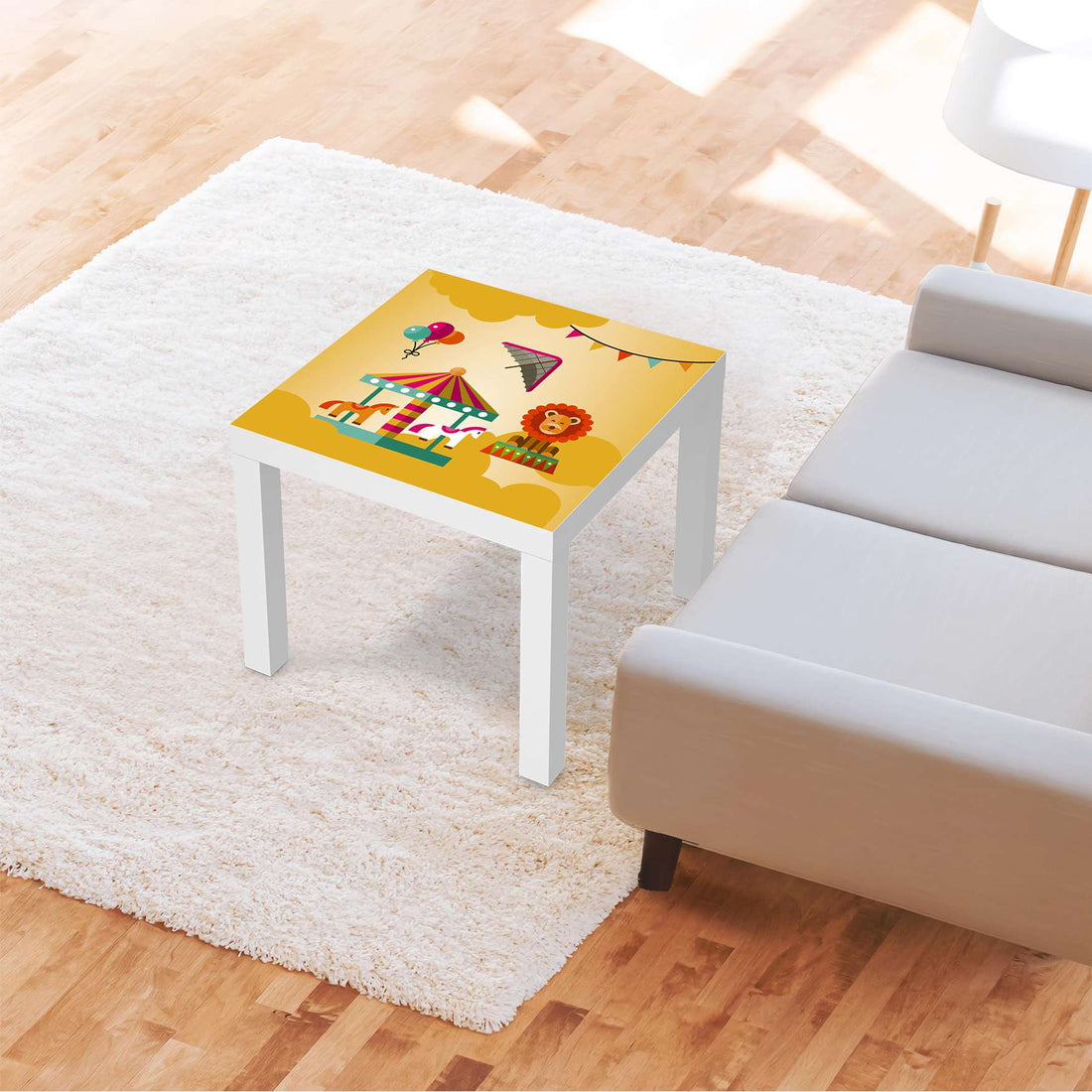Möbelfolie Löwenstark - IKEA Lack Tisch 55x55 cm - Kinderzimmer