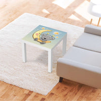 Möbelfolie Teddy und Mond - IKEA Lack Tisch 55x55 cm - Kinderzimmer