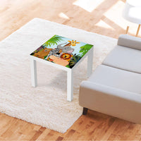 Möbelfolie Wild Animals - IKEA Lack Tisch 55x55 cm - Kinderzimmer