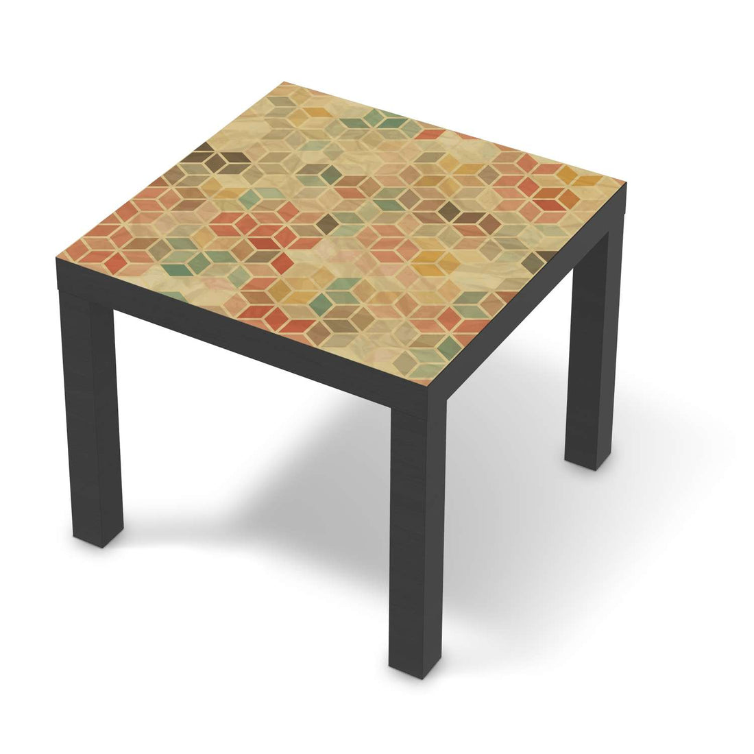 Möbelfolie 3D Retro - IKEA Lack Tisch 55x55 cm - schwarz