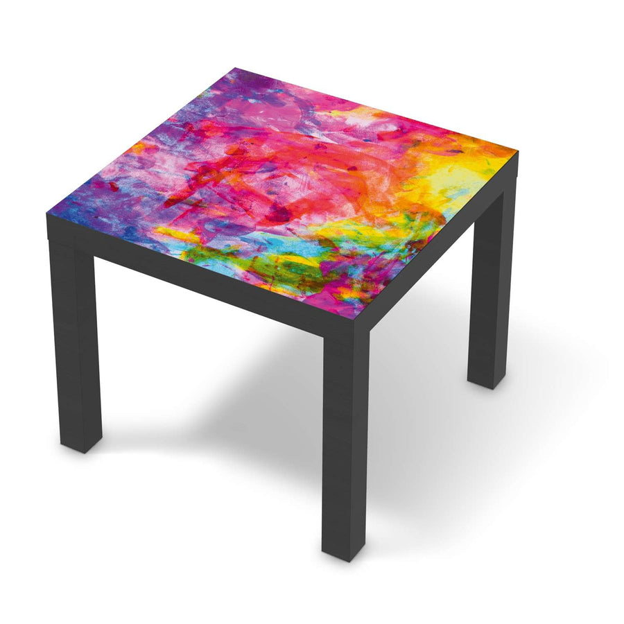 Möbelfolie Abstract Watercolor - IKEA Lack Tisch 55x55 cm - schwarz
