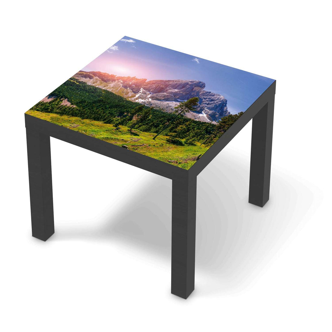 Möbelfolie Alpenblick - IKEA Lack Tisch 55x55 cm - schwarz