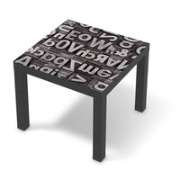 Möbelfolie Alphabet - IKEA Lack Tisch 55x55 cm - schwarz