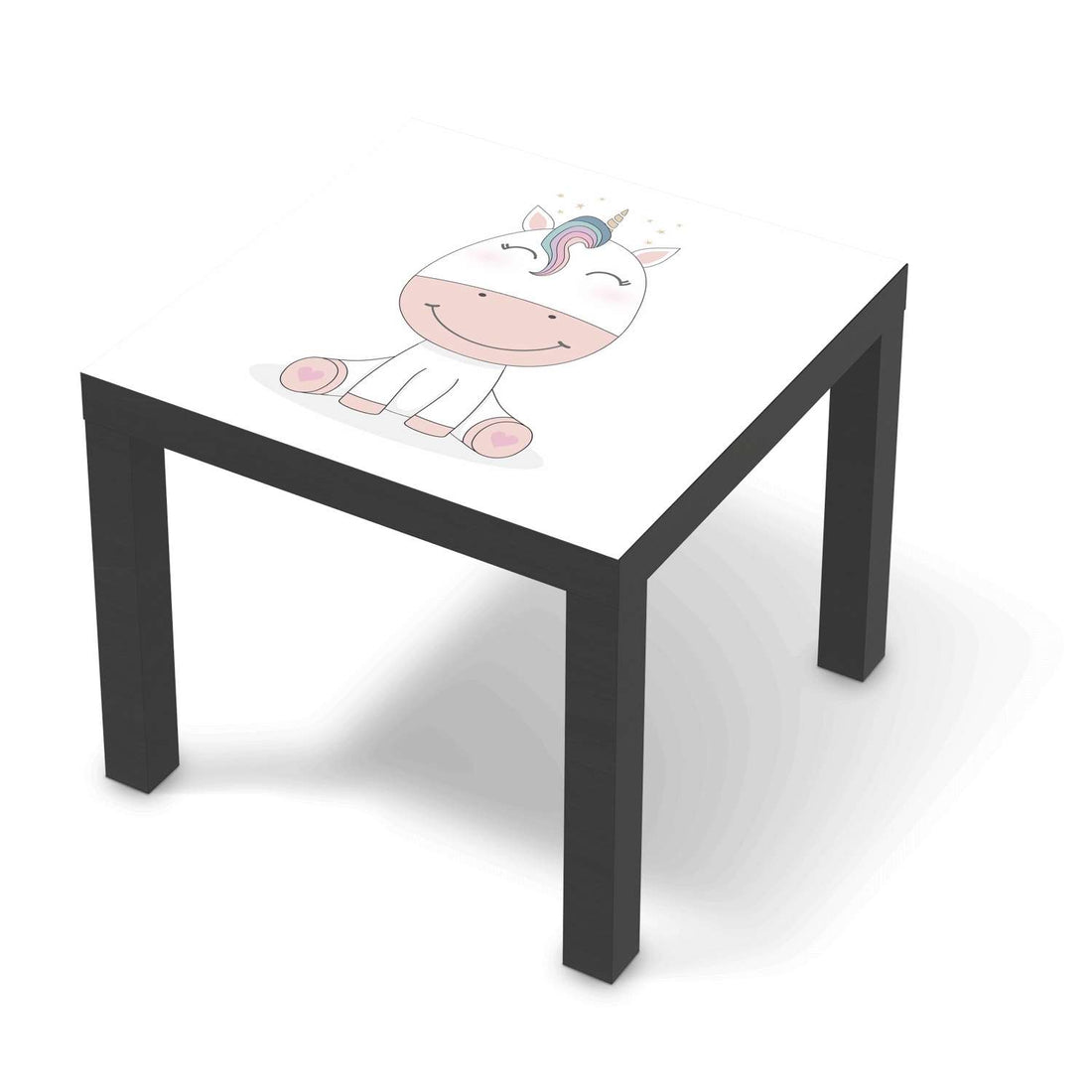 Möbelfolie Baby Unicorn - IKEA Lack Tisch 55x55 cm - schwarz