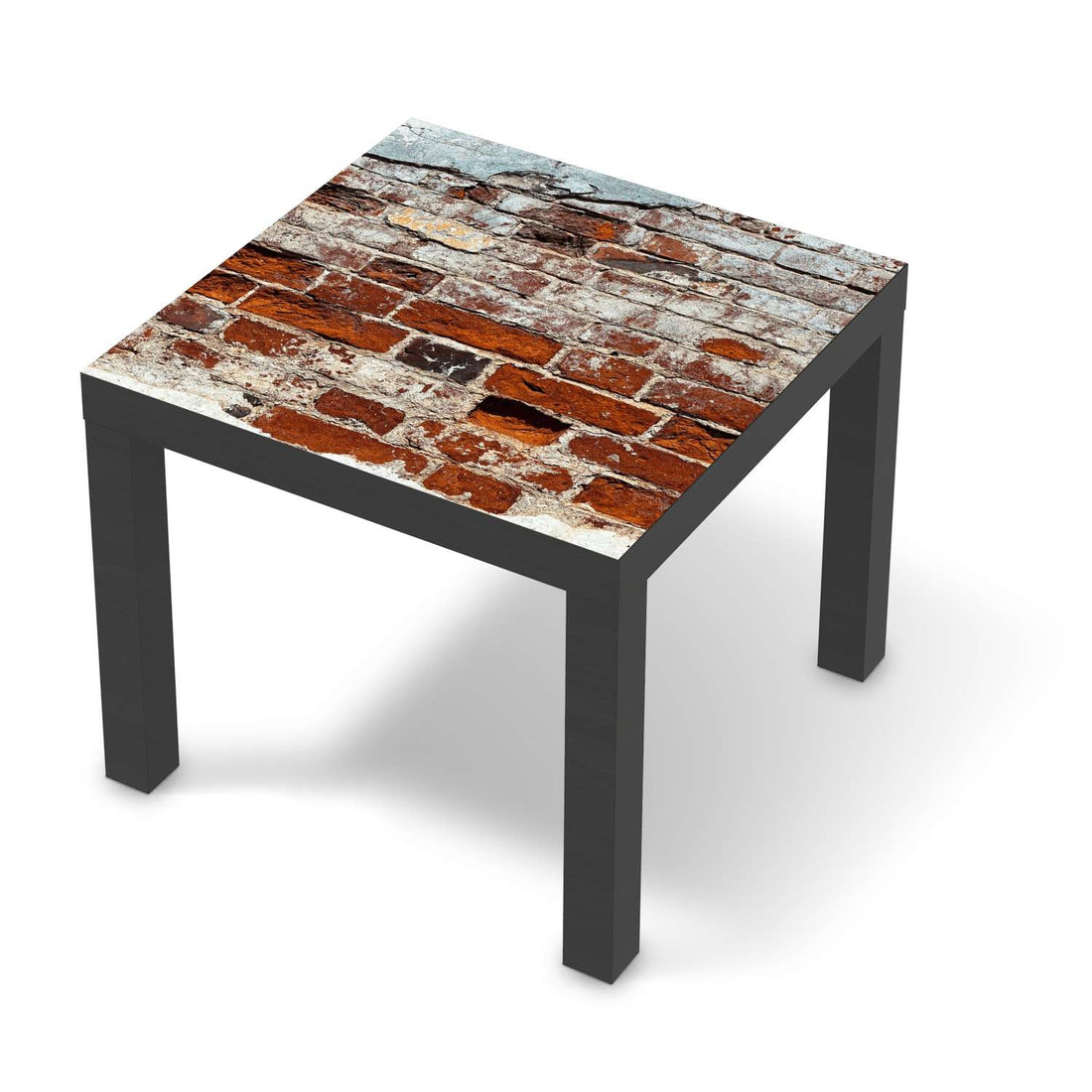 Möbelfolie Backstein - IKEA Lack Tisch 55x55 cm - schwarz