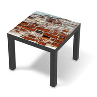 Möbelfolie Backstein - IKEA Lack Tisch 55x55 cm - schwarz