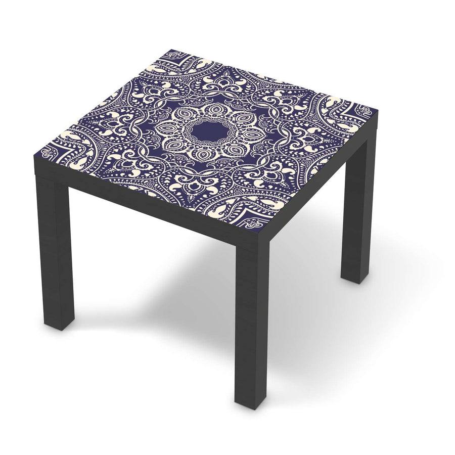 Möbelfolie Blue Mandala - IKEA Lack Tisch 55x55 cm - schwarz