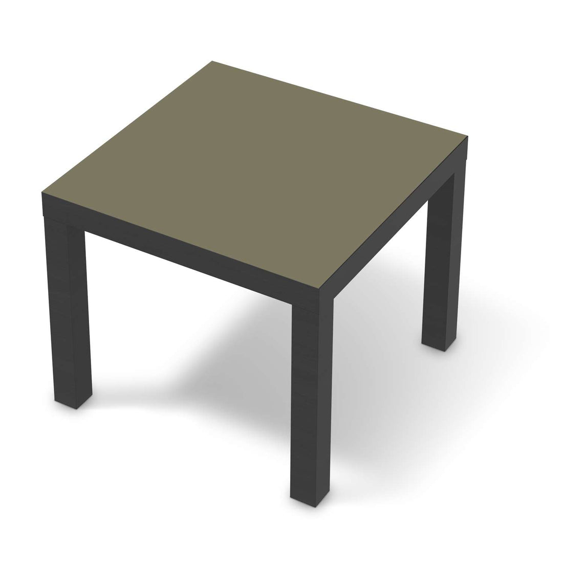 Möbelfolie Braungrau Light - IKEA Lack Tisch 55x55 cm - schwarz