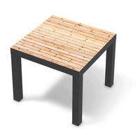 Möbelfolie Bright Planks - IKEA Lack Tisch 55x55 cm - schwarz