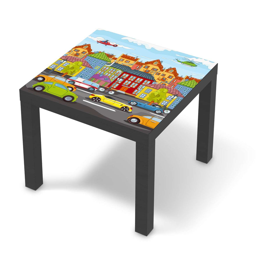 Möbelfolie City Life - IKEA Lack Tisch 55x55 cm - schwarz