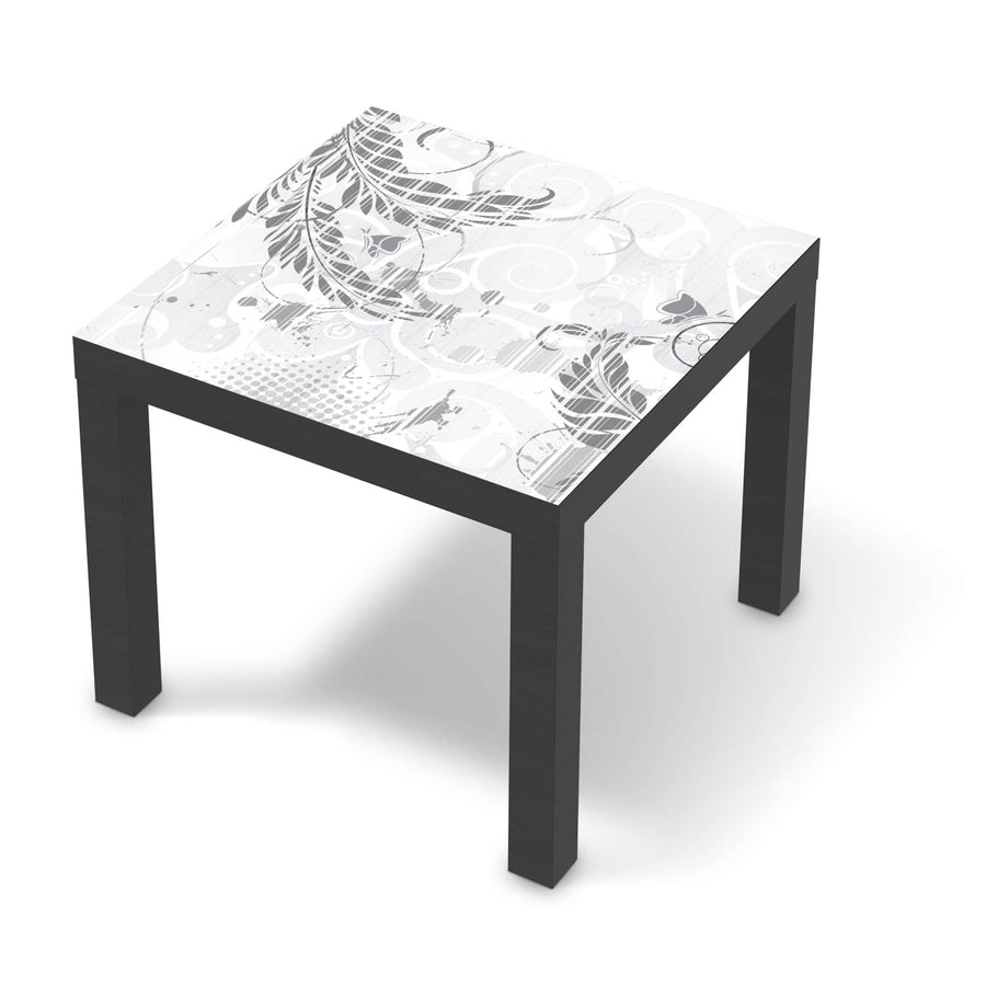 Möbelfolie Florals Plain 2 - IKEA Lack Tisch 55x55 cm - schwarz