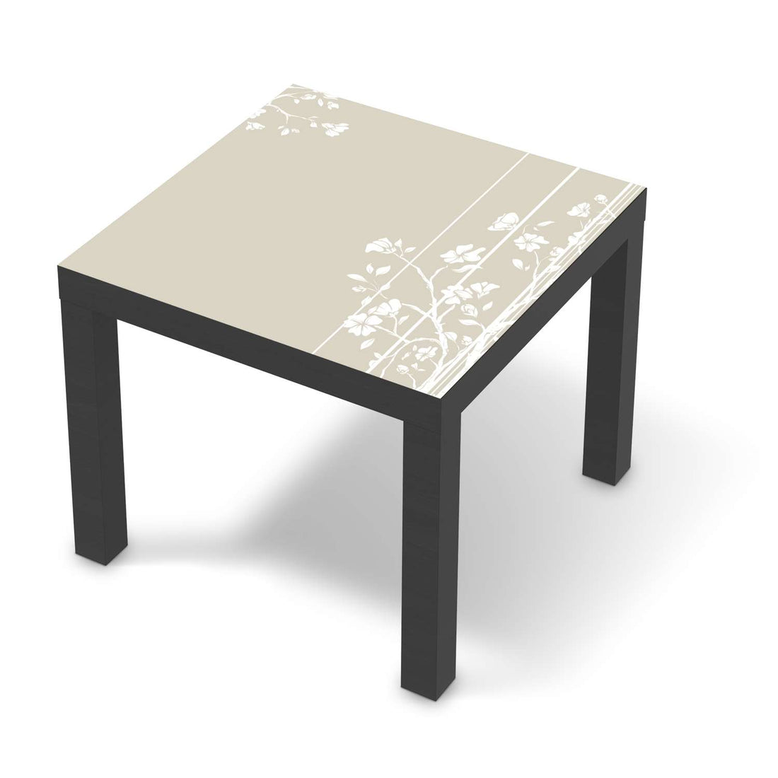 Möbelfolie Florals Plain 3 - IKEA Lack Tisch 55x55 cm - schwarz
