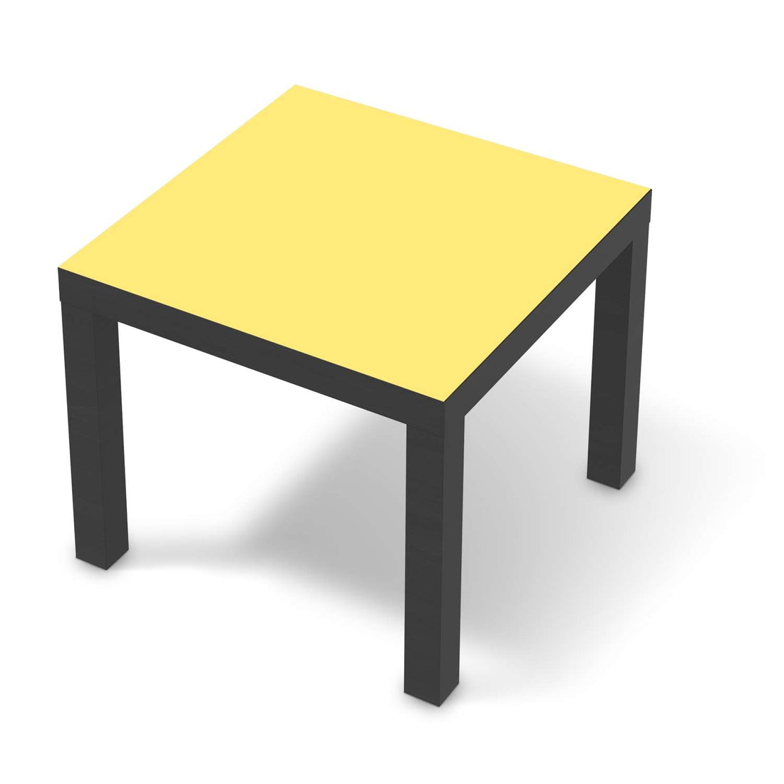 Möbelfolie Gelb Light - IKEA Lack Tisch 55x55 cm - schwarz