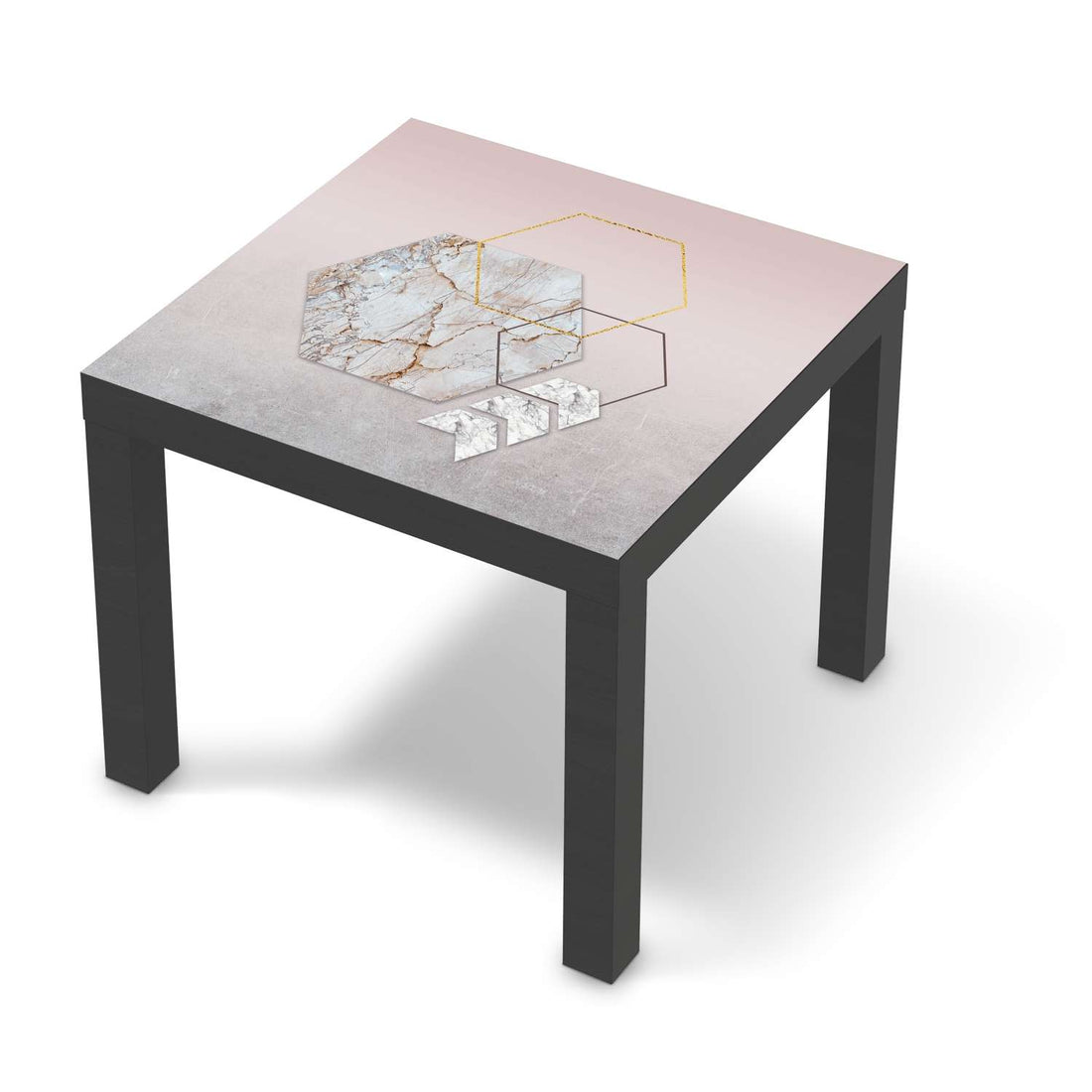 Möbelfolie Hexagon - IKEA Lack Tisch 55x55 cm - schwarz