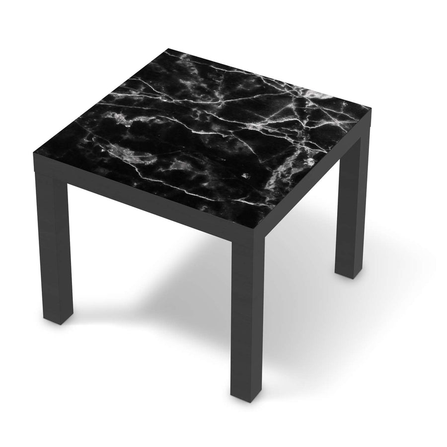 Möbelfolie Marmor schwarz - IKEA Lack Tisch 55x55 cm - schwarz