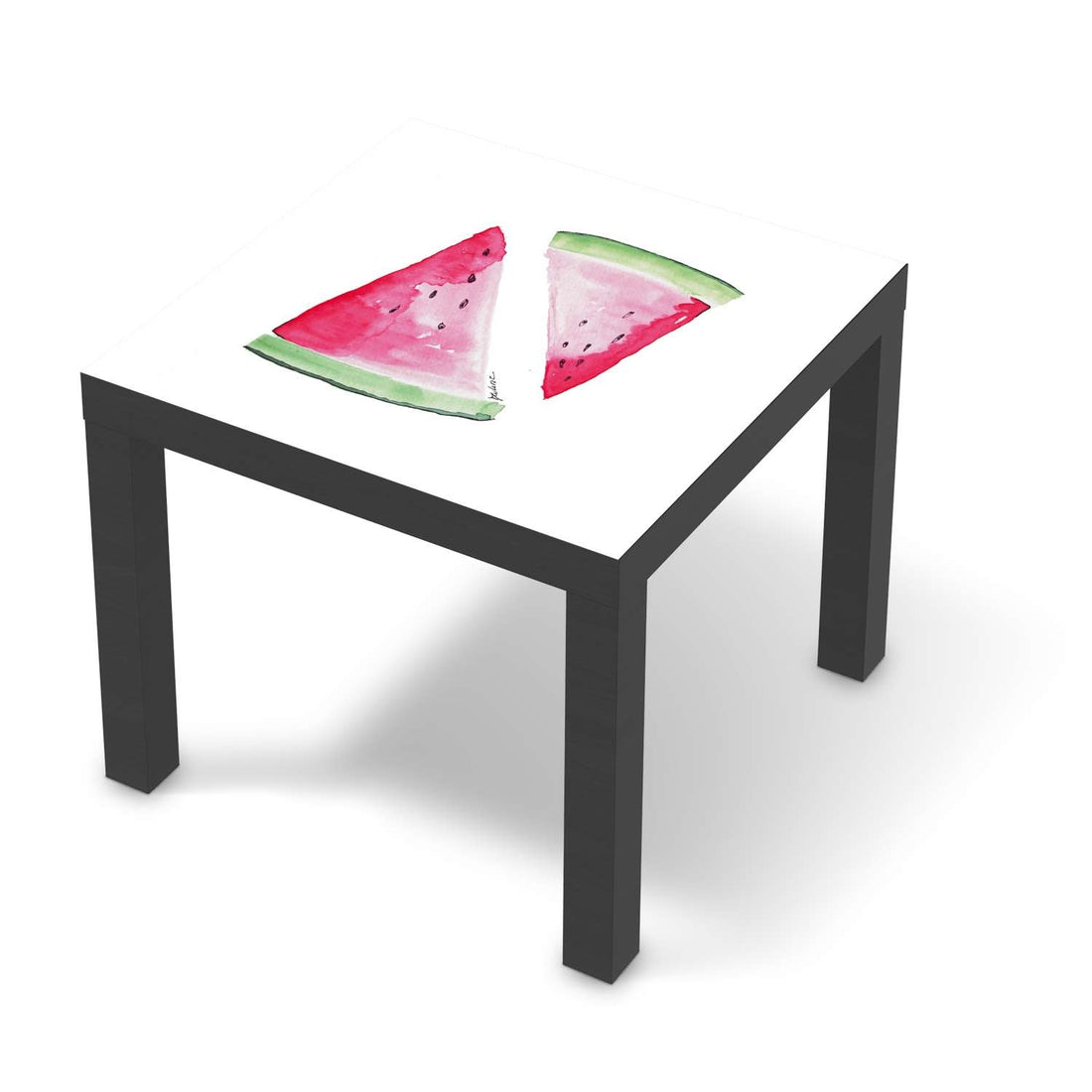 Möbelfolie Melone - IKEA Lack Tisch 55x55 cm - schwarz