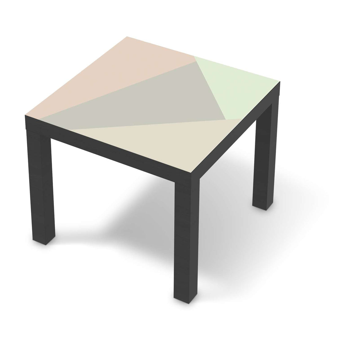 Möbelfolie Pastell Geometrik - IKEA Lack Tisch 55x55 cm - schwarz