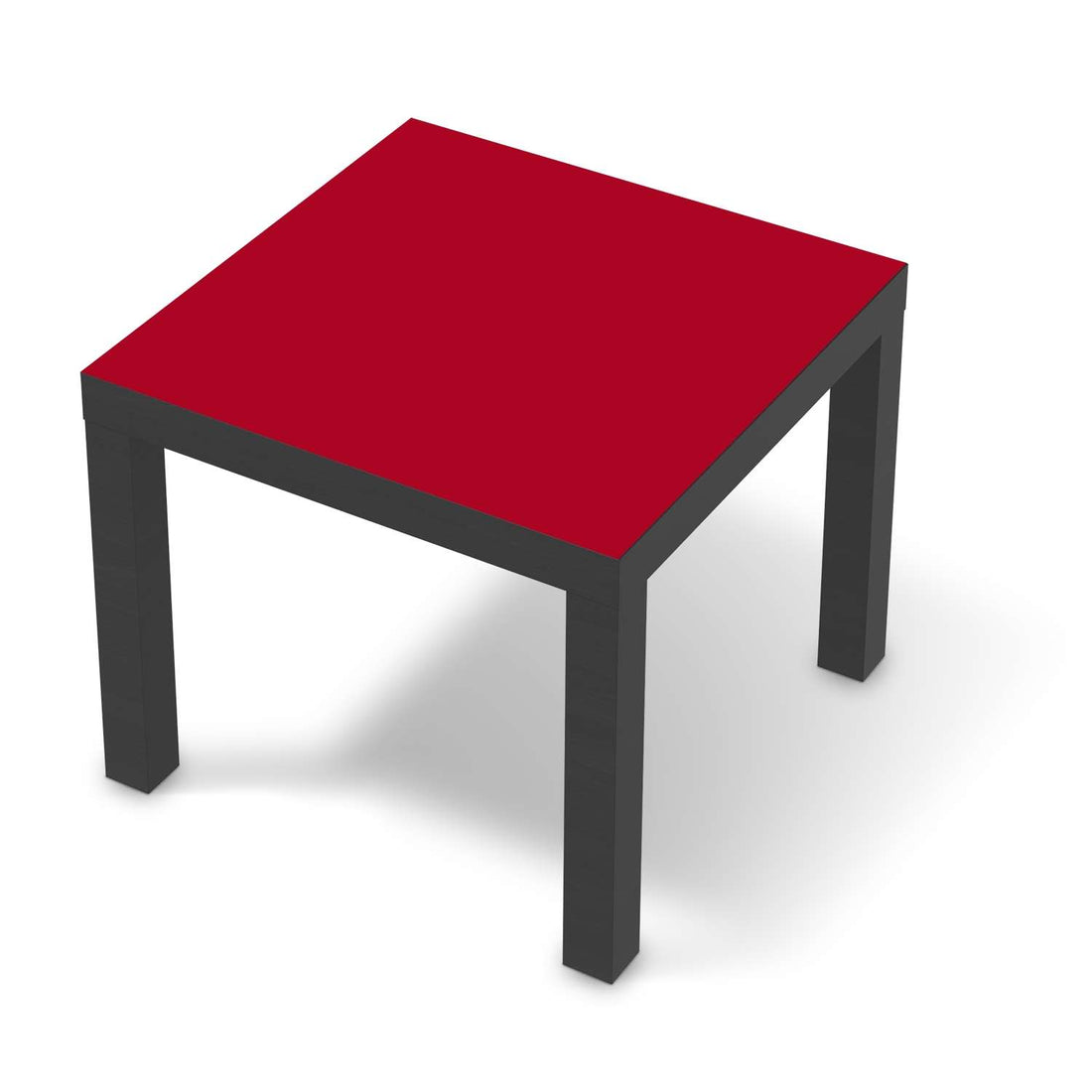 Möbelfolie Rot Dark - IKEA Lack Tisch 55x55 cm - schwarz