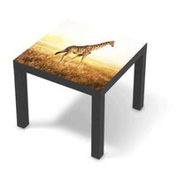 Möbelfolie Savanna Giraffe - IKEA Lack Tisch 55x55 cm - schwarz