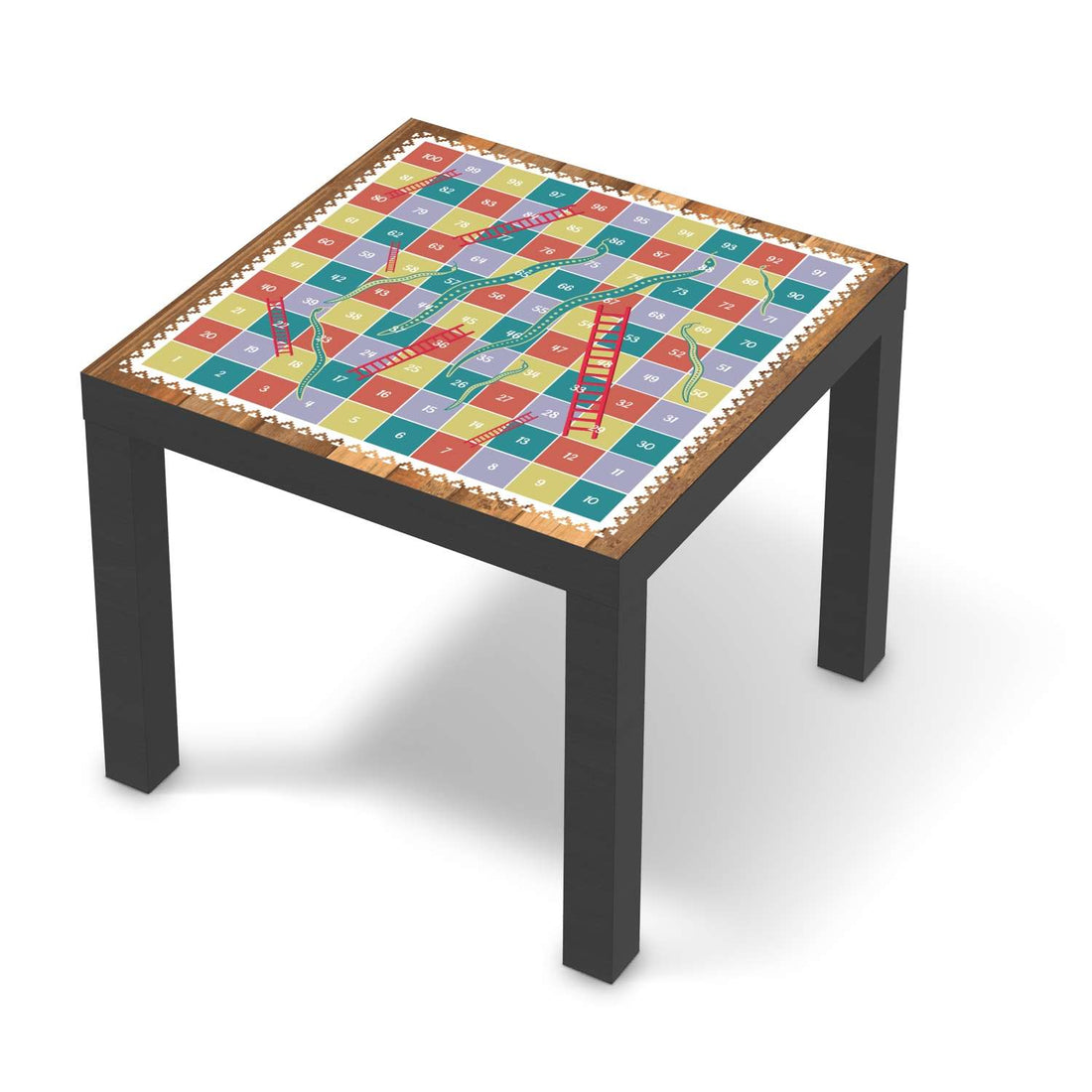 Möbelfolie Spieltisch Leiternspiel - IKEA Lack Tisch 55x55 cm - schwarz