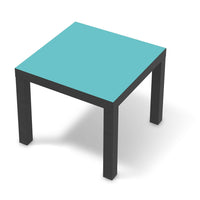 Möbelfolie Türkisgrün Light - IKEA Lack Tisch 55x55 cm - schwarz