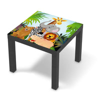 Möbelfolie Wild Animals - IKEA Lack Tisch 55x55 cm - schwarz