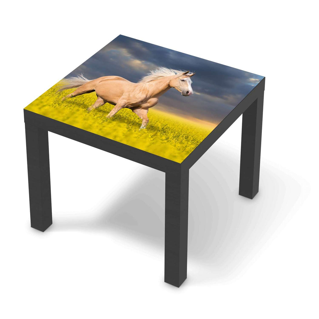 Möbelfolie Wildpferd - IKEA Lack Tisch 55x55 cm - schwarz