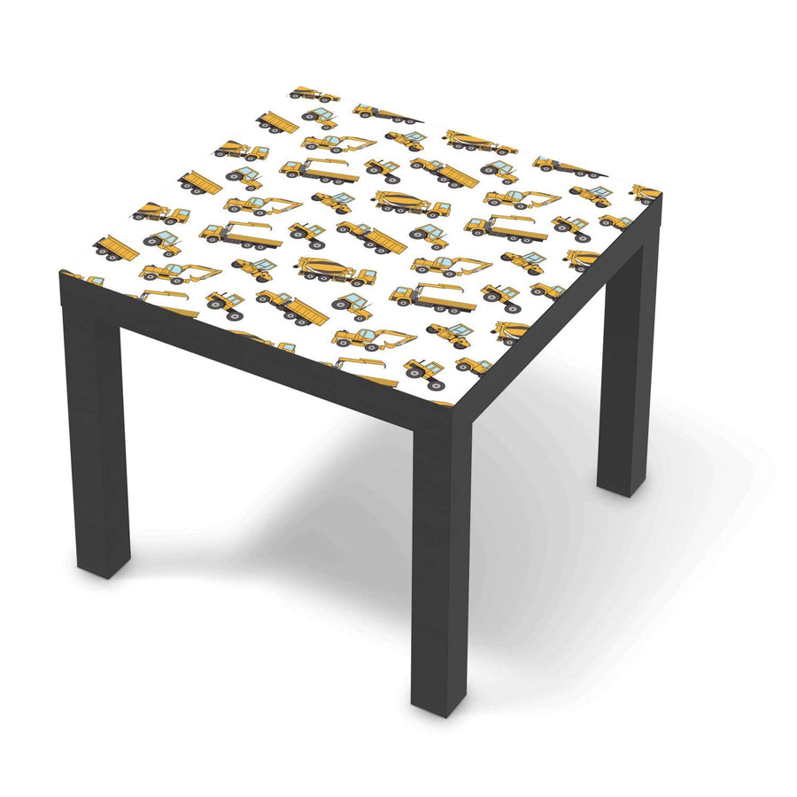 Möbelfolie Working Cars - IKEA Lack Tisch 55x55 cm - schwarz