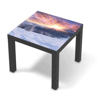Möbelfolie Zauberhafte Winterlandschaft - IKEA Lack Tisch 55x55 cm - schwarz