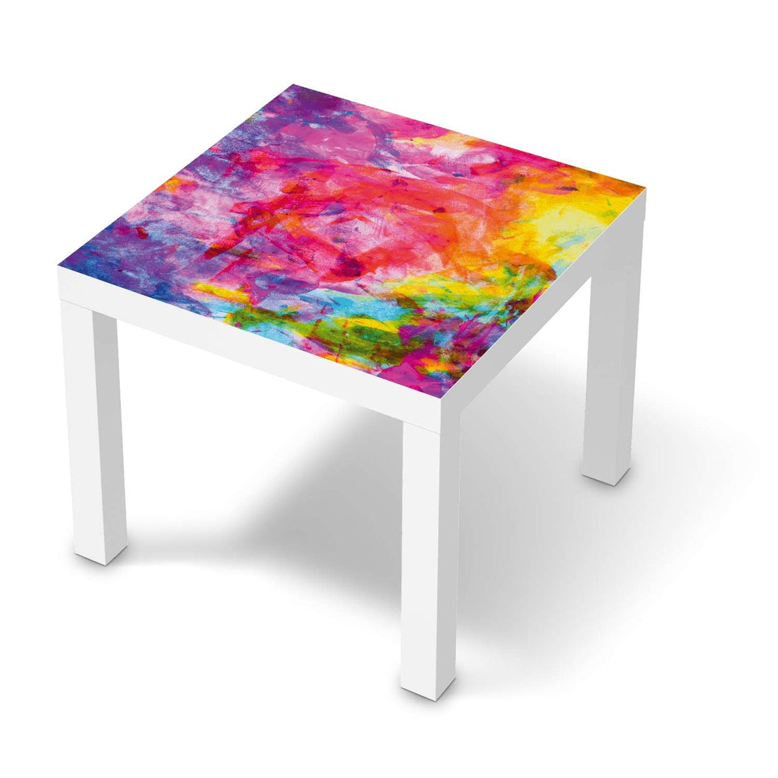 Möbelfolie Abstract Watercolor - IKEA Lack Tisch 55x55 cm - weiss