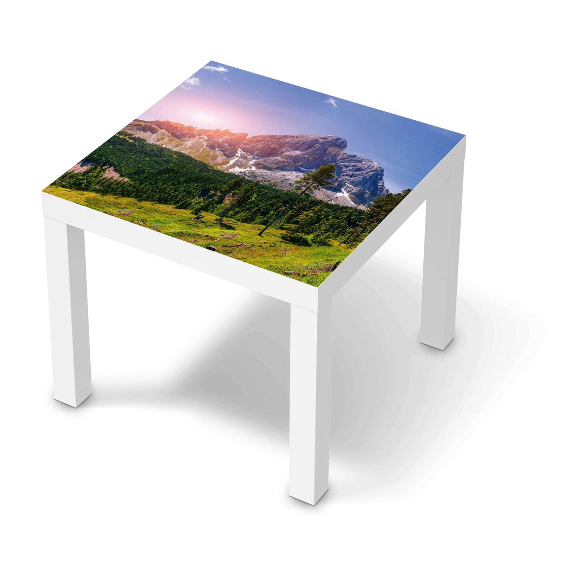 Möbelfolie Alpenblick - IKEA Lack Tisch 55x55 cm - weiss