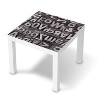 Möbelfolie Alphabet - IKEA Lack Tisch 55x55 cm - weiss