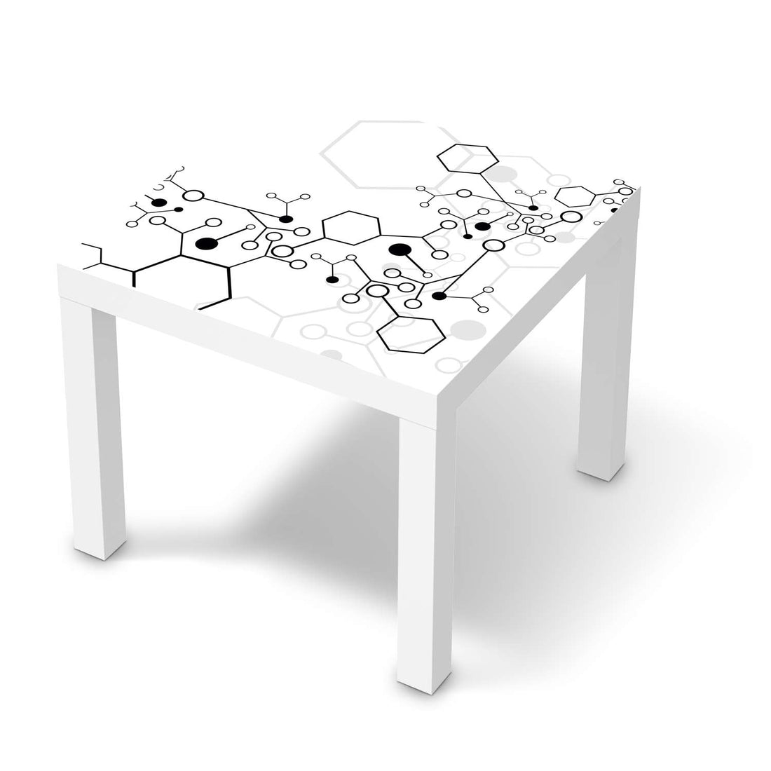 Möbelfolie Atomic 1 - IKEA Lack Tisch 55x55 cm - weiss