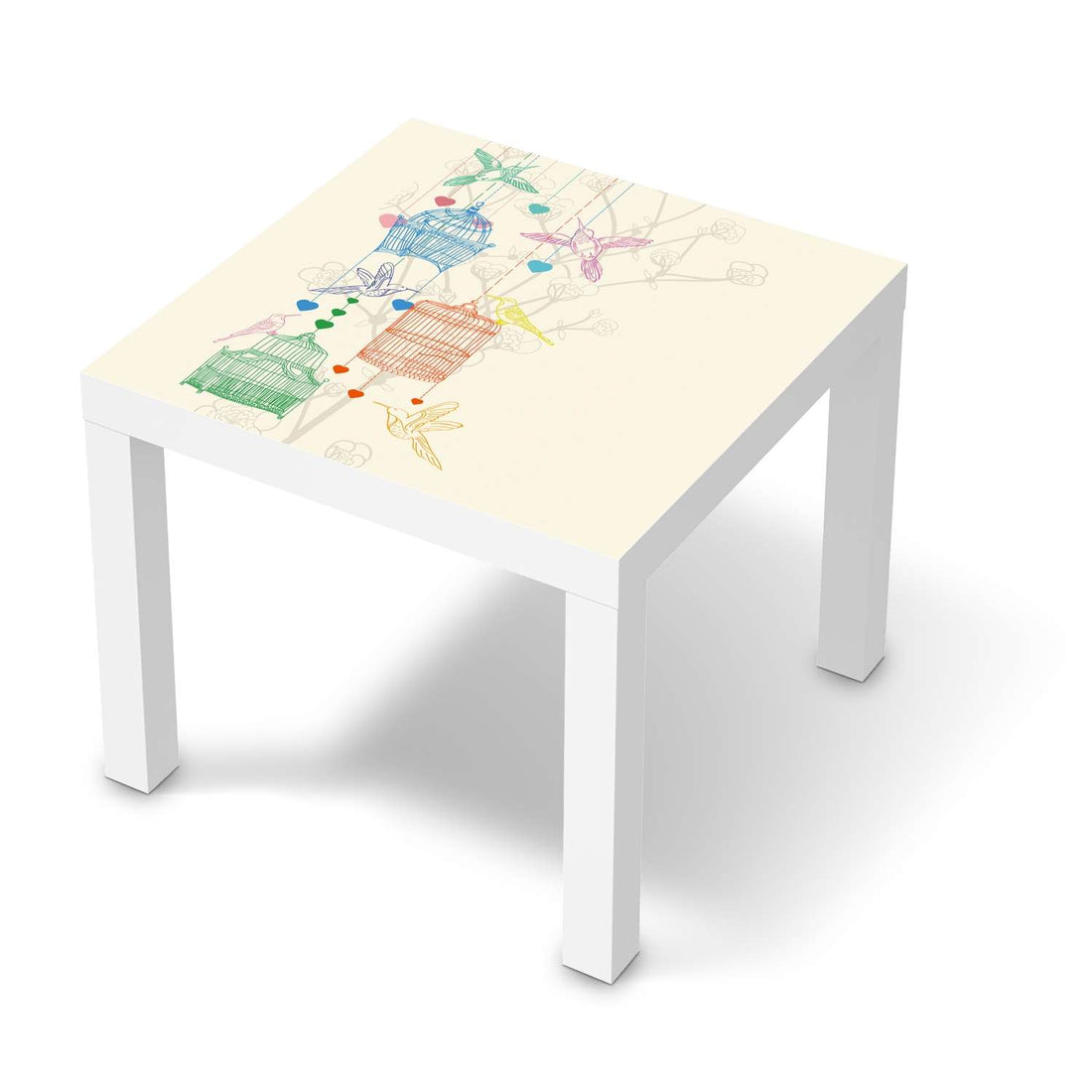 Möbelfolie Birdcage - IKEA Lack Tisch 55x55 cm - weiss