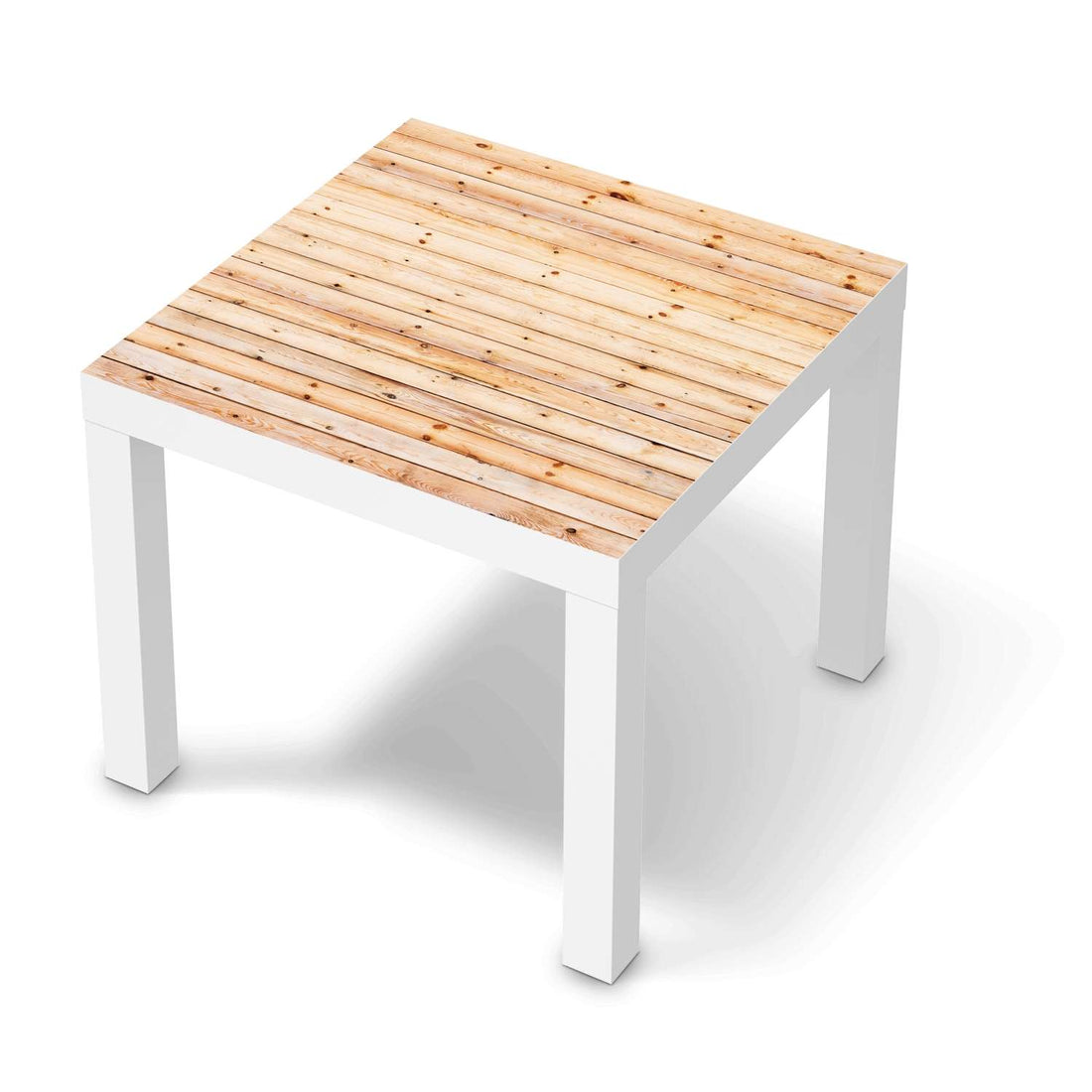 Möbelfolie Bright Planks - IKEA Lack Tisch 55x55 cm - weiss
